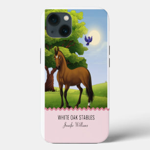 Etui iPhone 13 Cheval Pur-Sang dans un Pâturage Coque iPhone