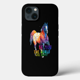 Etui iPhone 13 Cheval Soyez Vous Le Monde Ajustera
