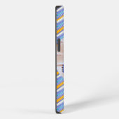 Etui iPhone 13 Chevron bleu (Côté droit)