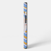 Etui iPhone 13 Chevron bleu (Côté gauche)
