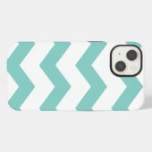 Etui iPhone 13 Chevron menthe (Verso Horizontal)