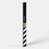ETUI iPhone 13 CHEVRON NOIR OR VOTRE MONOGRAMME (Côté droit)