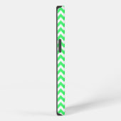 Etui iPhone 13 Chevron Zig Zag Vert Citron (Côté droit)