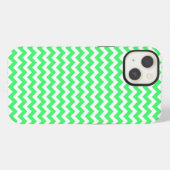 Etui iPhone 13 Chevron Zig Zag Vert Citron (Verso Horizontal)