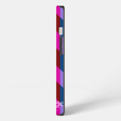 Etui iPhone 13 Chevron Zigzag personnalisé Monogramme 3 (Côté gauche)