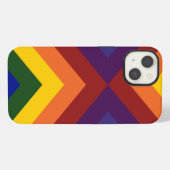 Etui iPhone 13 Chevrons Arc-en-Ciel (Verso Horizontal)