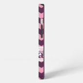Etui iPhone 13 Chevrons d'orchidée givrés violets avec flocon de (Côté gauche)