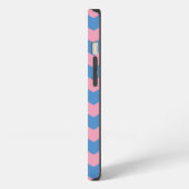 Etui iPhone 13 Chevrons d'orchidées bleus violets congelés (Côté gauche)