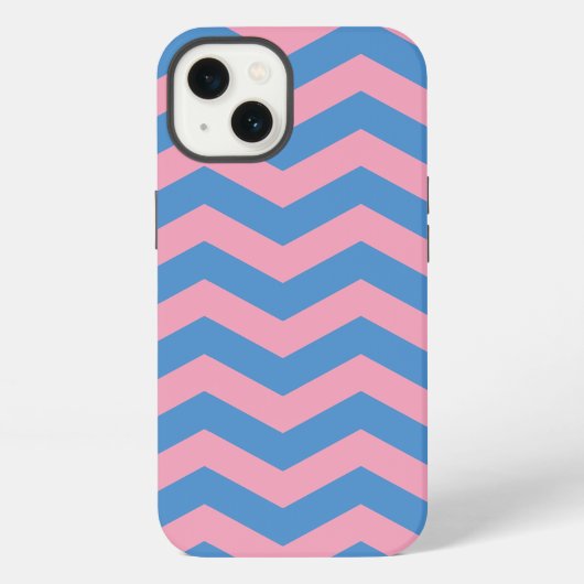 Etui iPhone 13 Chevrons d'orchidées bleus violets congelés (Verso)