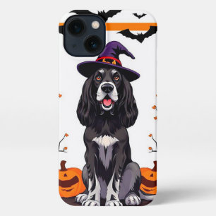 Etui iPhone 13 Chien de dessin animé assis fièrement