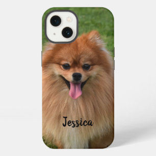 Etui iPhone 13 Chien en peluche brun personnalisé Pomeranian