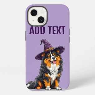 Etui iPhone 13 Chien joyeux portant un chapeau de sorcière
