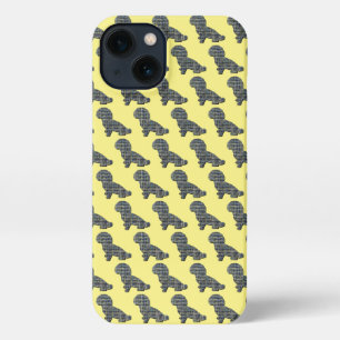 Etui iPhone 13 Chien mignon Chien Chien Chien Grille Jaune