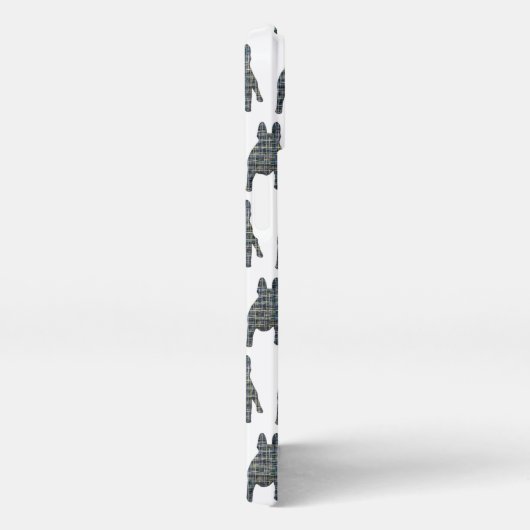 Etui iPhone 13 Chien mignon Français Grille Silhouette Chien blan (Côté droit)