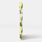 Etui iPhone 13 Chien mignon Français Grille Silhouette Chien Jaun (Côté gauche)