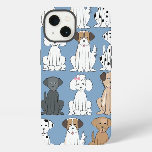 Etui iPhone 13 Chiens souriants (Verso)