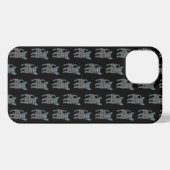 Etui iPhone 13 Chihuahua Cute Chien Grille Silhouette Noir (Verso Horizontal)