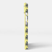 Etui iPhone 13 Chihuahua mignon Chien silhouette Grille jaune (Côté gauche)