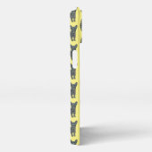 Etui iPhone 13 Chihuahua mignon Chien silhouette Grille jaune (Côté droit)