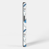 Etui iPhone 13 Chinoiserie Blue Echinacea Pattern (Côté droit)