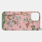 Etui iPhone 13 Chinoiserie rose (Verso Horizontal)