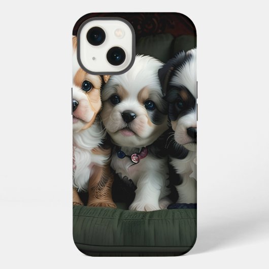 Etui iPhone 13 Chiots mignons 2 (Verso)
