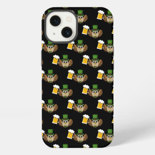 Etui iPhone 13 Chouette Mignonne Buvant de la Bière Motif de la S