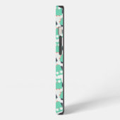 Etui iPhone 13 Chouettes lunaires turquoises (Côté gauche)