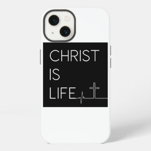 Etui iPhone 13 Christ est la ligne et la croix du rythme cardiaqu