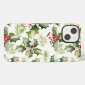 Etui iPhone 13 Christmas Holly Berries (Verso Horizontal)