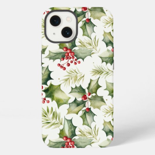 Etui iPhone 13 Christmas Holly Berries (Verso)