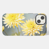 Etui iPhone 13 Chrysanthèmes D'Aquarelle Sur Un pré Jaune Clair (Verso Horizontal)