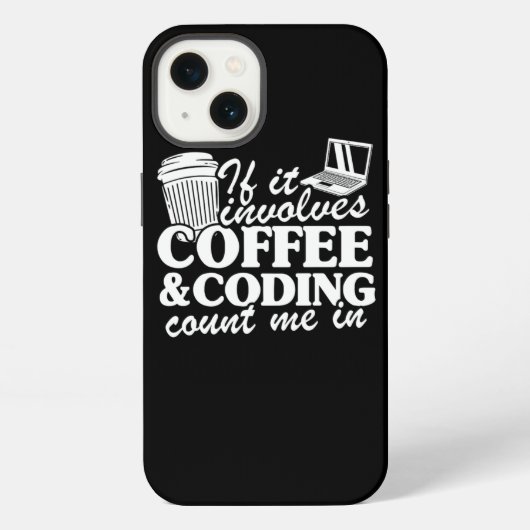 Etui iPhone 13 Citation de codage de café Programmeur Développeur (Verso)