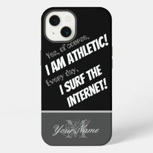 Etui iPhone 13 Citation motivante : Surfeur Internet athlétique !