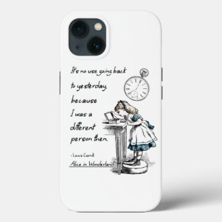 Etui iPhone 13 Citations d'Alice au pays des merveilles