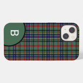 Etui iPhone 13 Clan Bisset Plaid Monogrammé (Verso Horizontal)