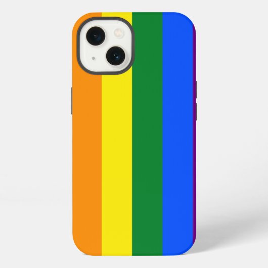 Etui iPhone 13 Classic LGBTQ Rainbow Pride drapeau (Verso)