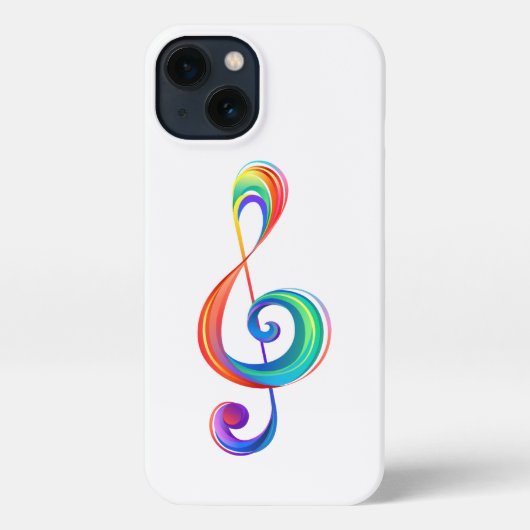 Etui iPhone 13 Clé arc-en-ciel (Verso)