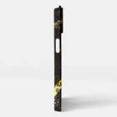 Etui iPhone 13 Clé brillante or noir chic abstrait (Côté droit)