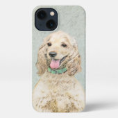 Etui iPhone 13 Cocker Spaniel Buff Peinture - Art Chien original (Verso)