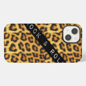 Etui iPhone 13 Coffret téléphonique Empreinte de léopard Rock & R (Verso Horizontal)