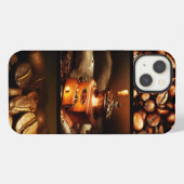 Etui iPhone 13 Collage 2 de café (Verso Horizontal)