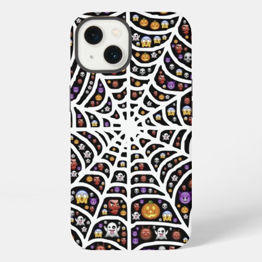 Etui iPhone 13 Collage d'araignée effrayant (Verso)