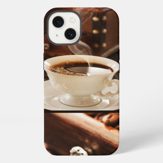 Etui iPhone 13 Collage de café (Verso)