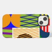 Etui iPhone 13 Collage de forme Bauhaus (Verso Horizontal)