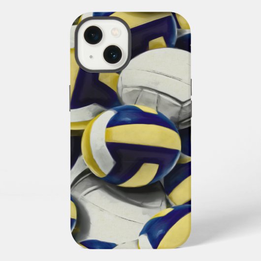 Etui iPhone 13 Collage de volleyballs (Verso)