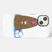 Etui iPhone 13 Combattant de boules de neige singe des neiges (Verso Horizontal)