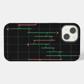 Etui iPhone 13 Concept du marché boursier (Verso Horizontal)