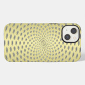 Etui iPhone 13 Conception Abstraite Dorée (Verso Horizontal)