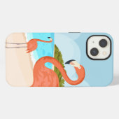 Etui iPhone 13 Conception de coque d'iPhone Flamant rose, Aruba (Verso Horizontal)